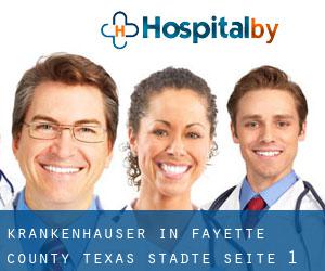 krankenhäuser in Fayette County Texas (Städte) - Seite 1